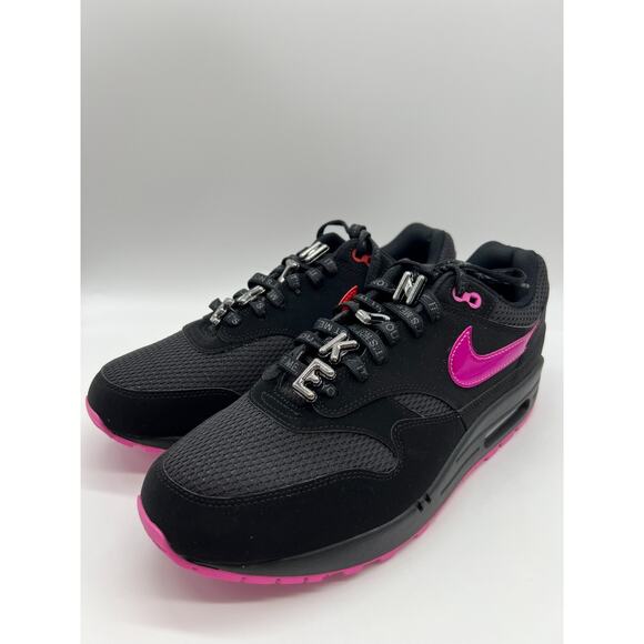 Nike Air Max 1 PRM Valentines Day Black Playfull Pink HV2302-001 Men Size 10.5. - Picture 10 of 12